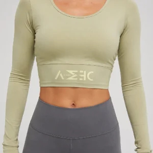 Ladies Long Sleeve Crop